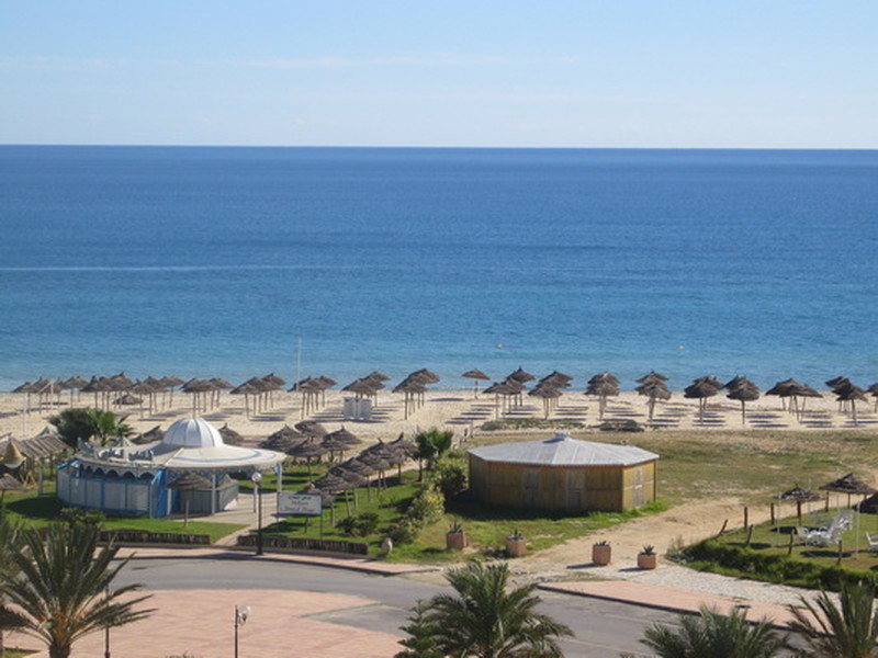 Вид на пляж отеля Mehari Hammamet & Residence 5*