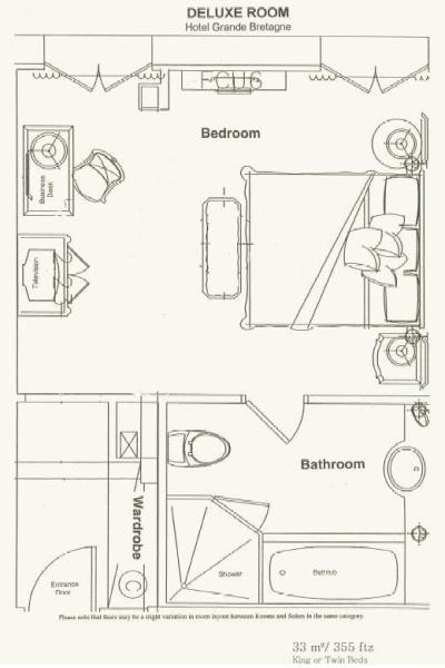 Схема номера Deluxe Room