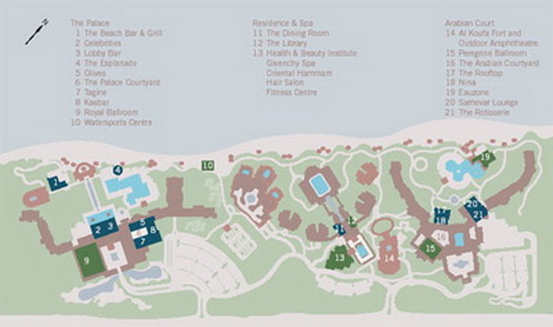 Карта территории отеля Royal Mirage