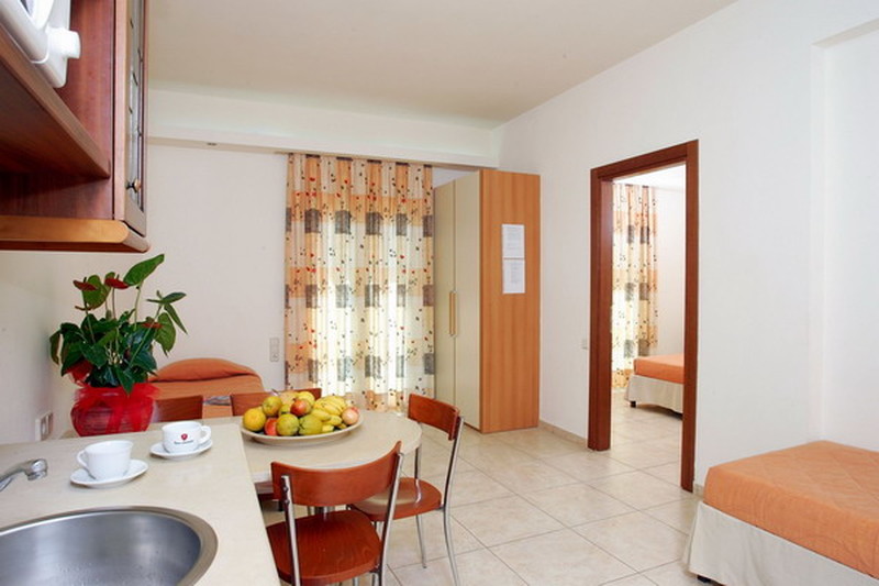 номер с кухонным блоком отеля Pela Sophia Apartments 3*