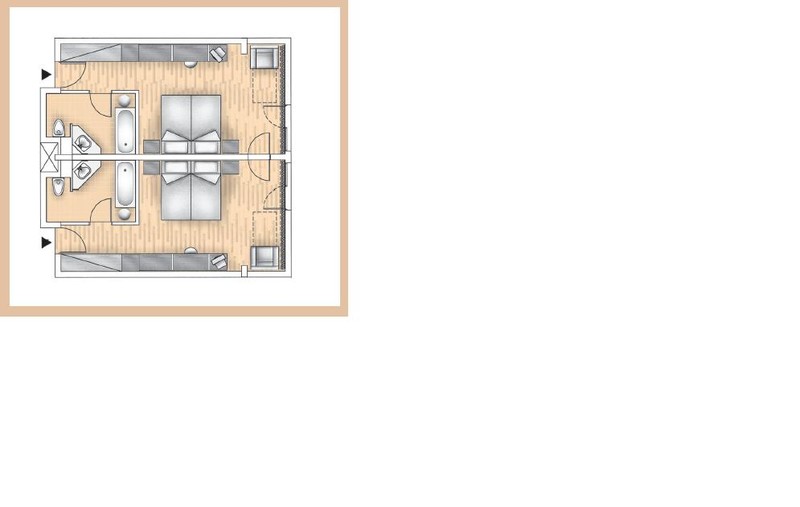 2 Room garden view, connecting door (46m2)