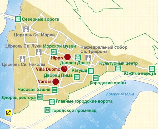 карта Котора
